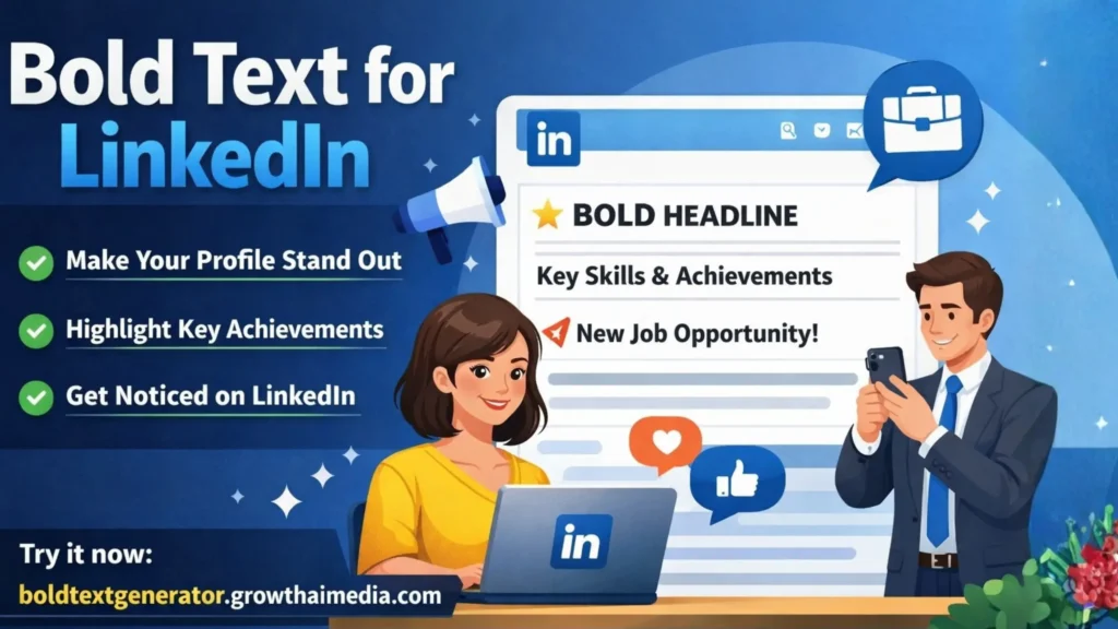 bold text for linkedIn